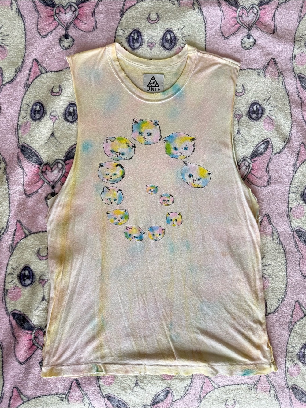 UNIF Tie-Dye Spiral Cat Tank Top